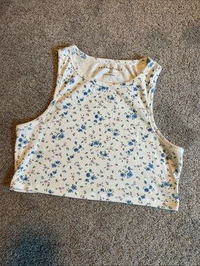 Aeropostale floral cropped tank top